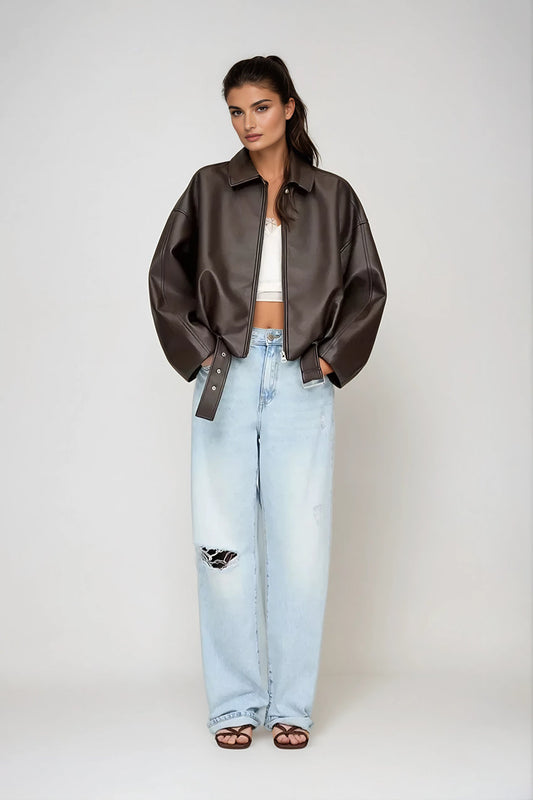 Chaqueta Retro AVIATA: Estilo Vintage con Toque Moderno