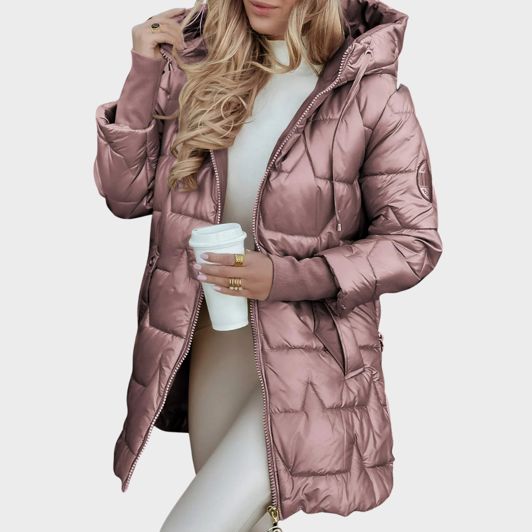 Elara - Abrigo de Invierno Chic con Capucha