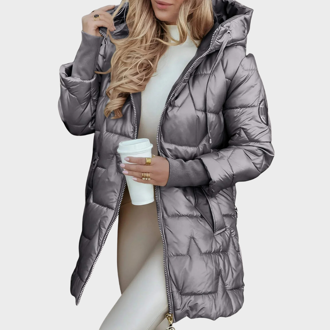 Elara - Abrigo de Invierno Chic con Capucha