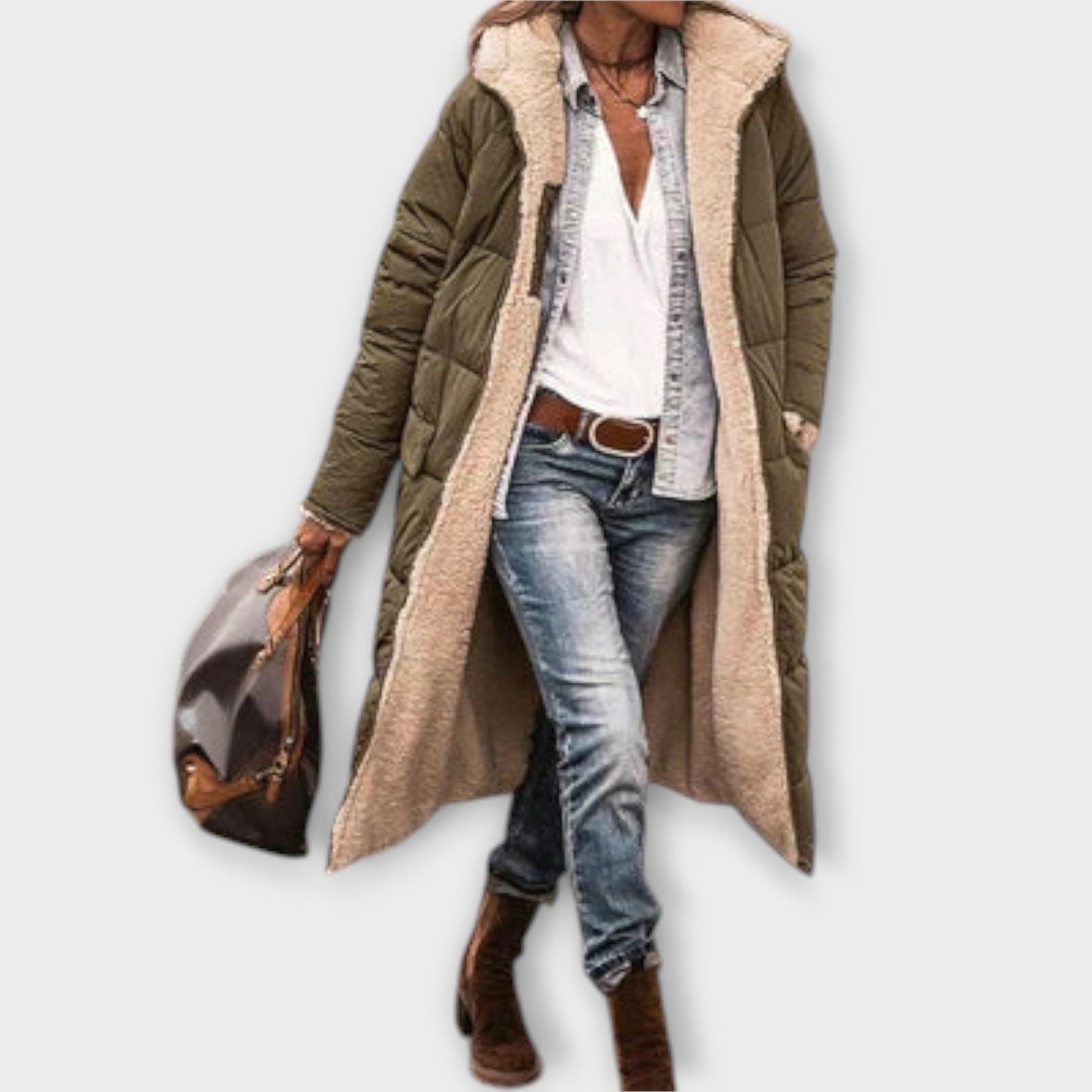 Zara - Capa Cálida con Forro de Piel