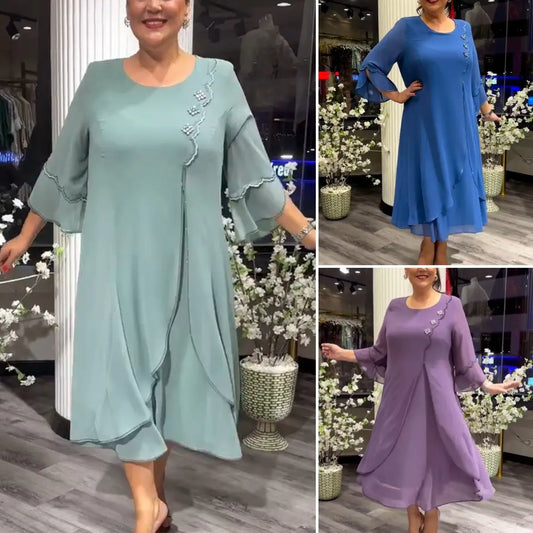 Marzenna | Vestido midi – Susurro de Elegancia