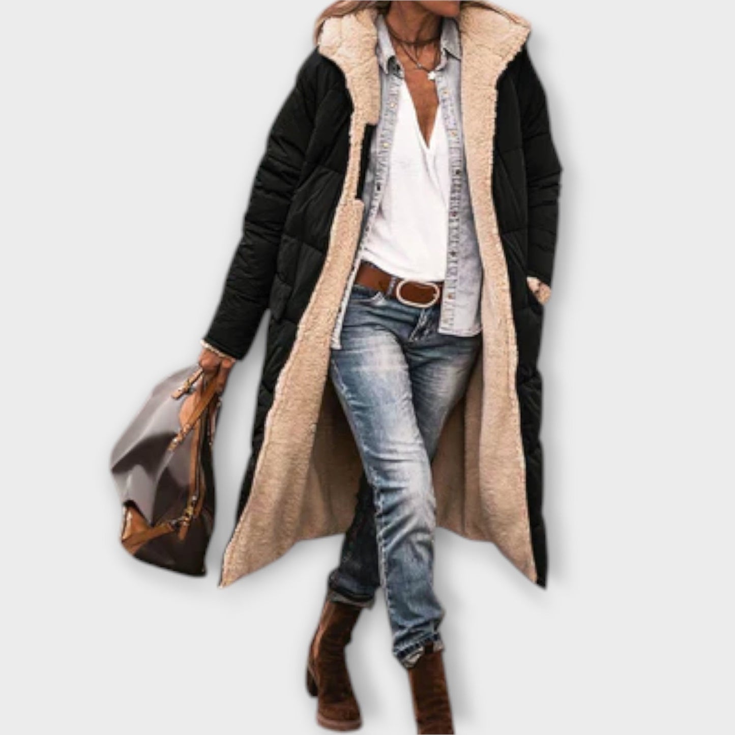 Zara - Capa Cálida con Forro de Piel