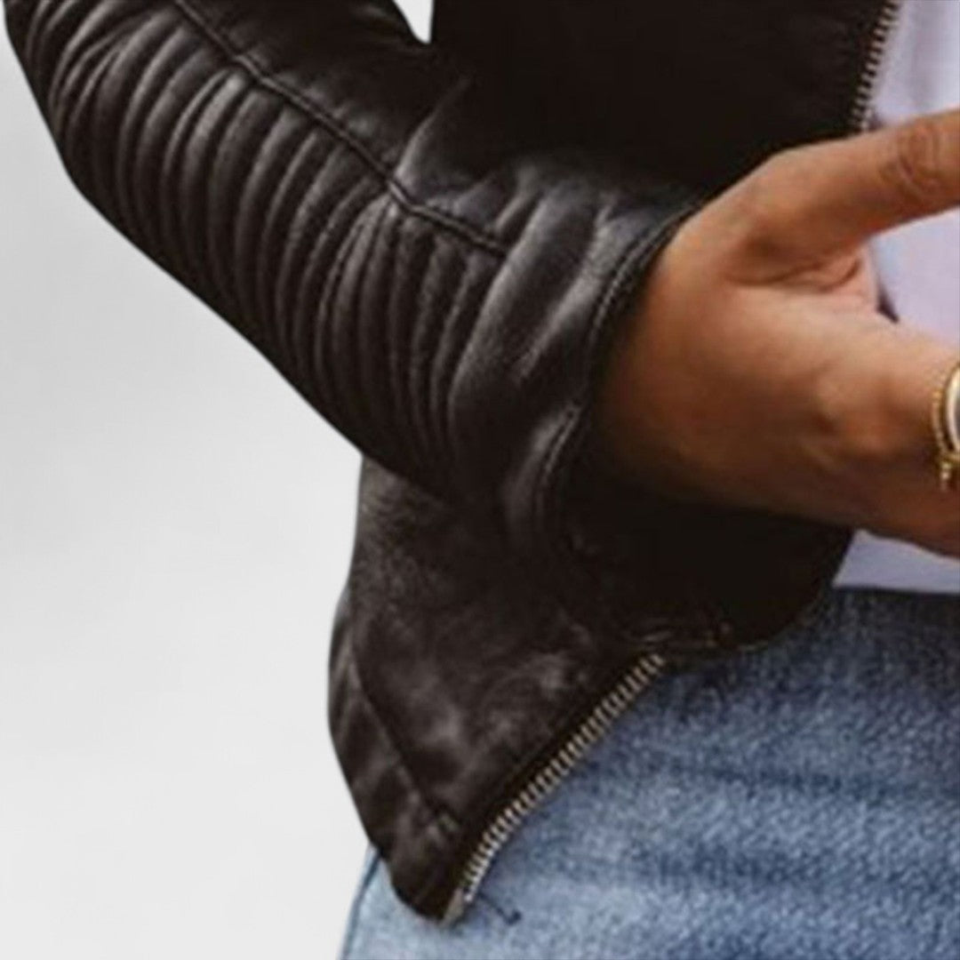 Santana - Chaqueta de Piel Chic y Sofisticada