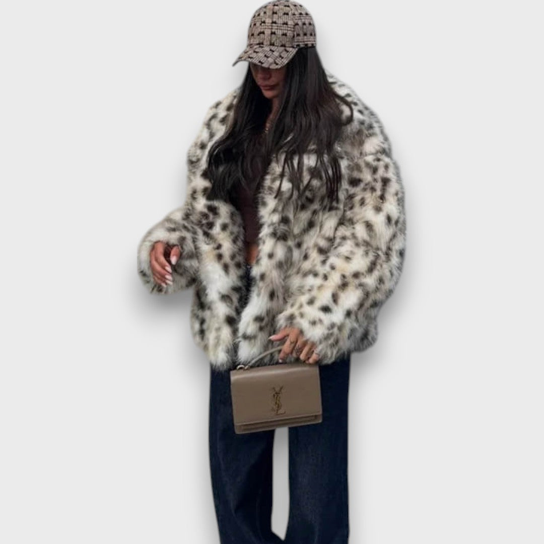 Leoline – Chaqueta Animal Print de Piel Sintética