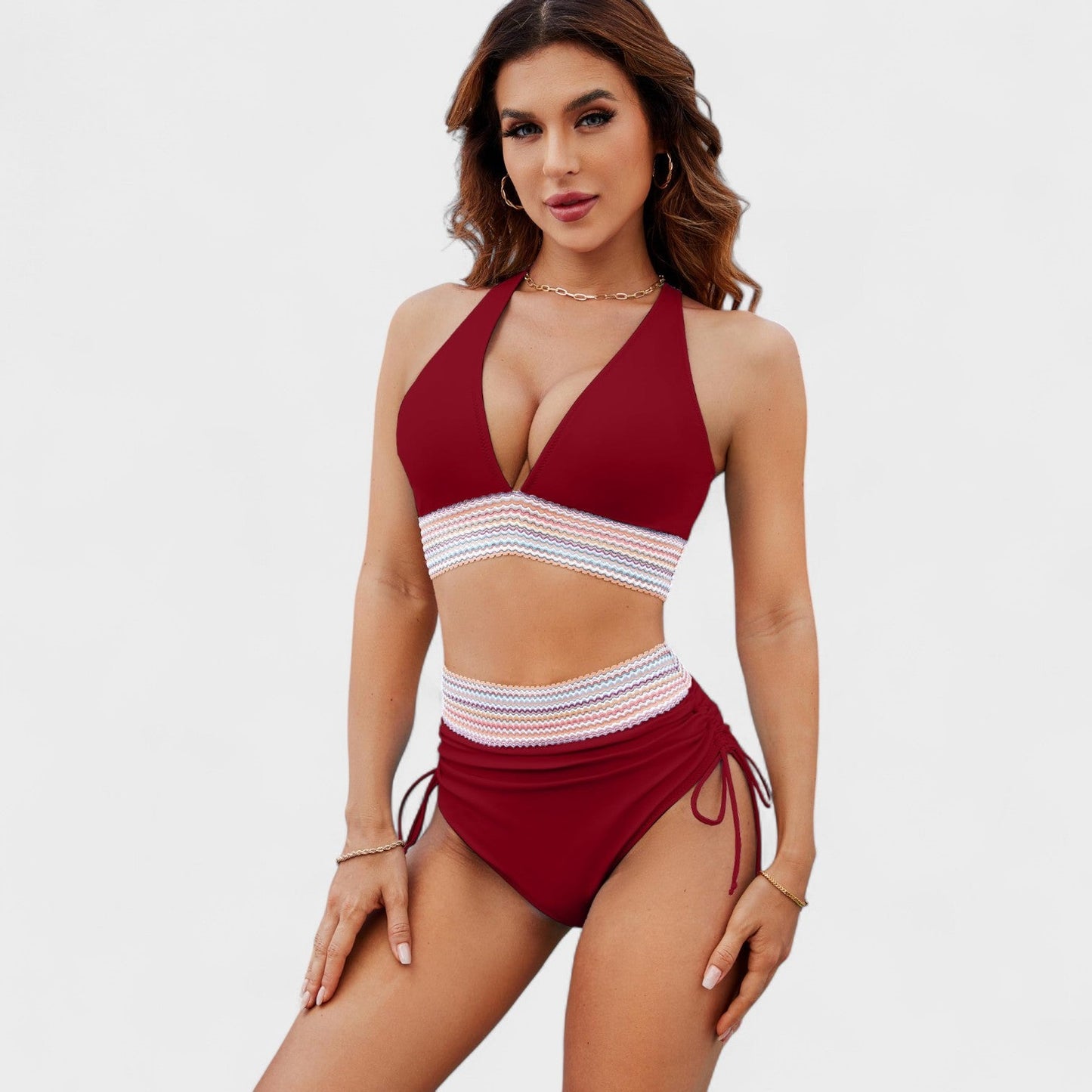 Conjunto de Bikini Estilo Retro Elegante