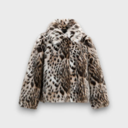 Leoline – Chaqueta Animal Print de Piel Sintética