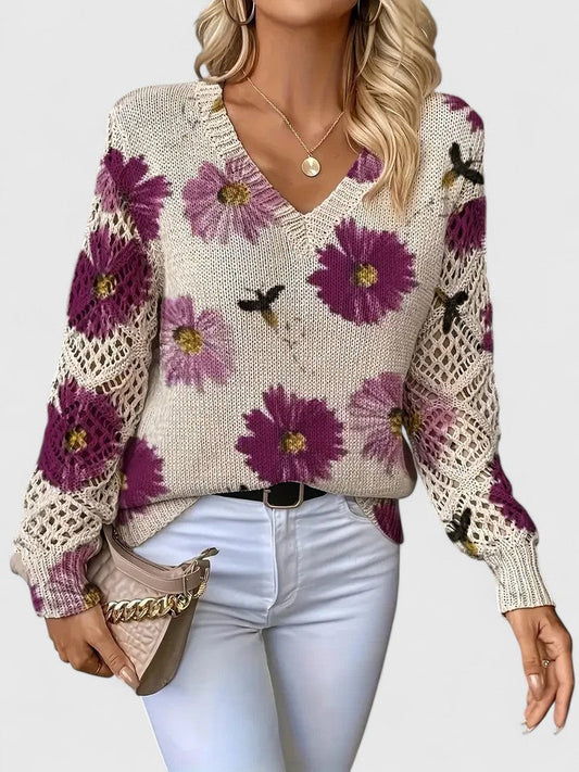 Aurélie | Suéter elegante con estampado floral