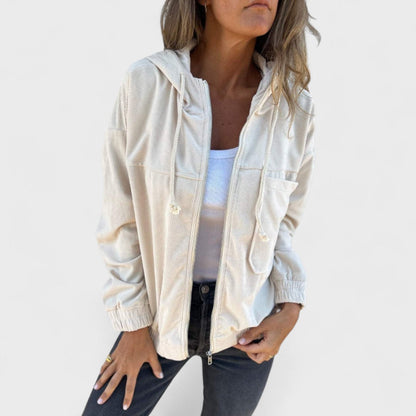 Isabella - Elegante Chaqueta de Terciopelo con Cierre