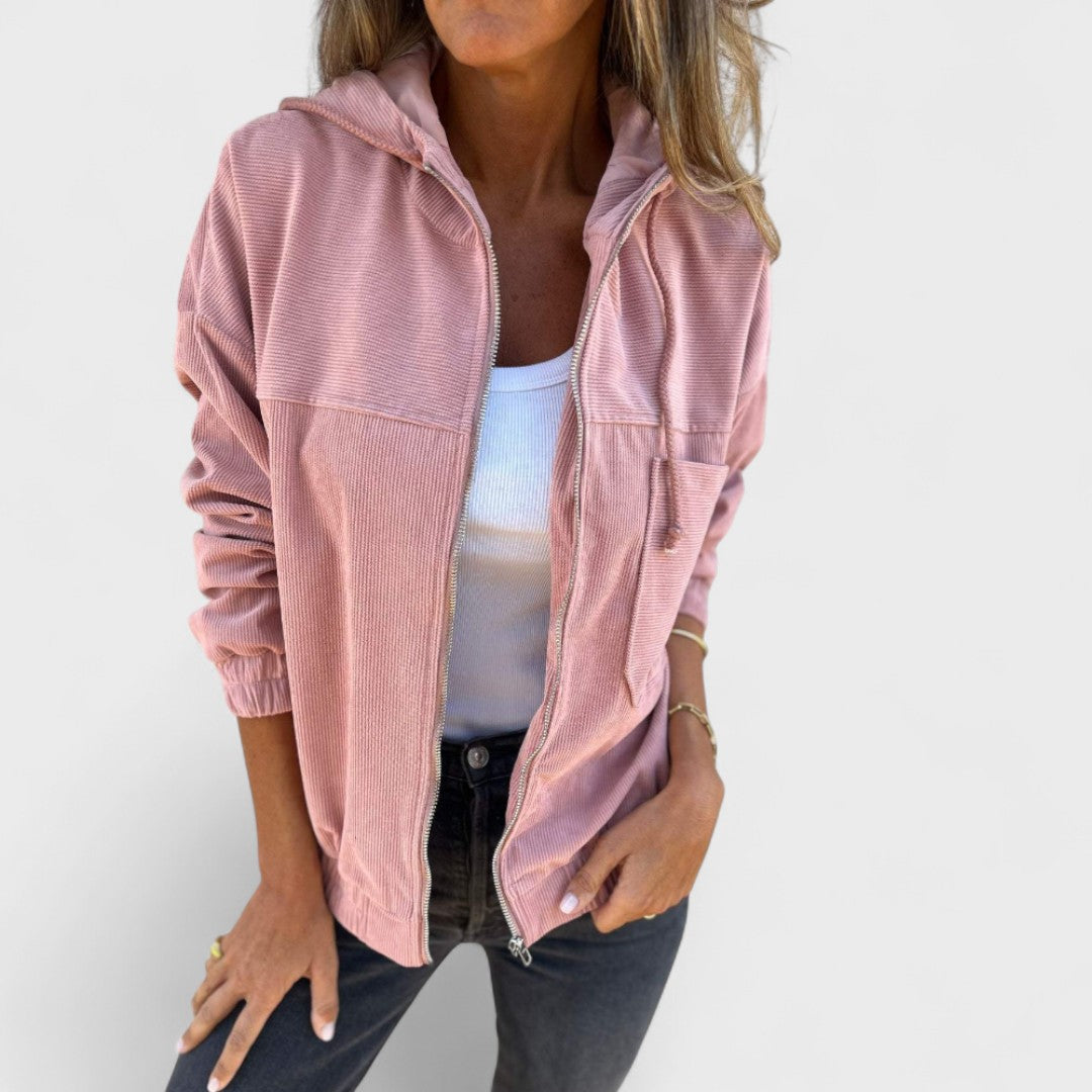 Isabella - Elegante Chaqueta de Terciopelo con Cierre