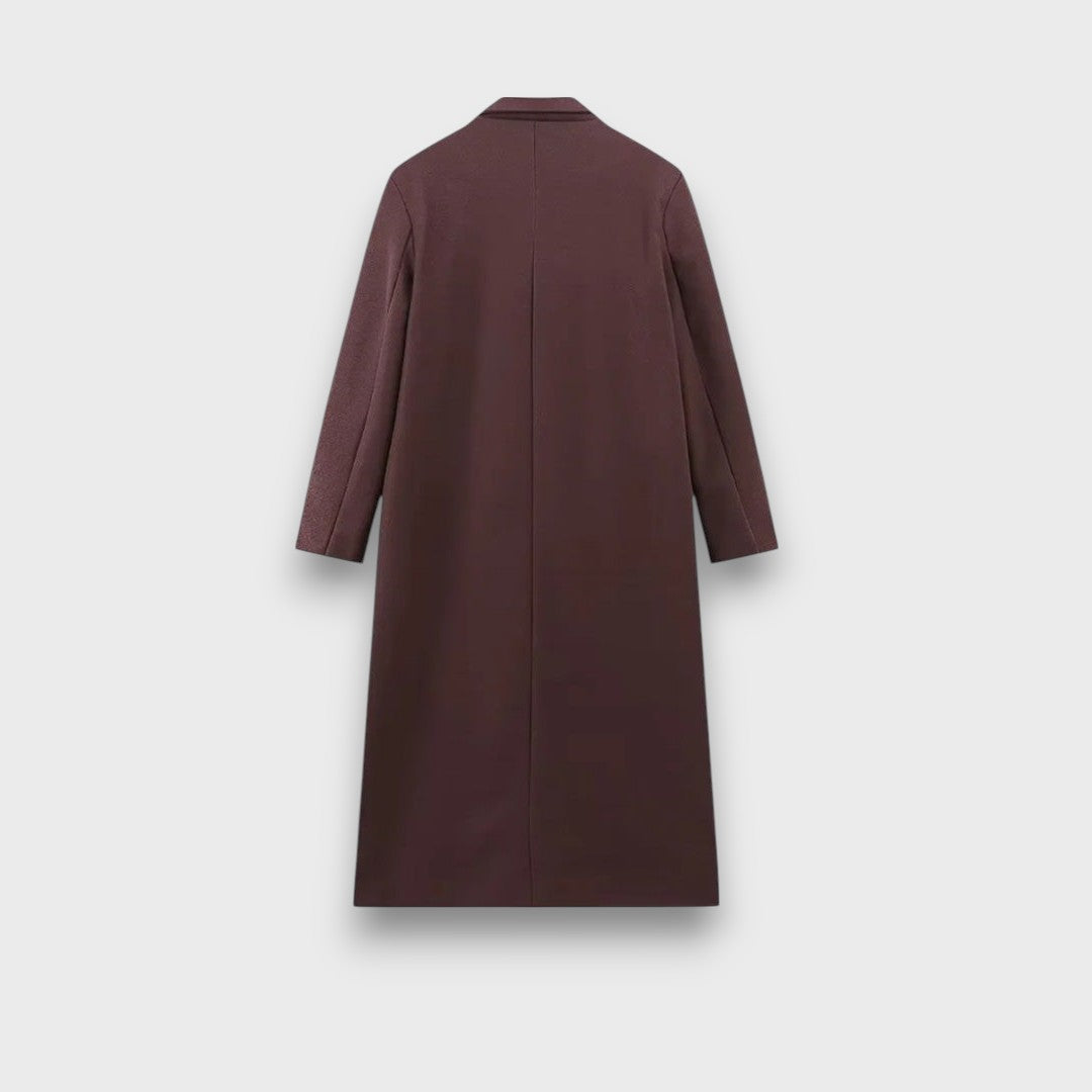 Oslaine – Abrigo Maximalista de Lana con Estilo Masculino