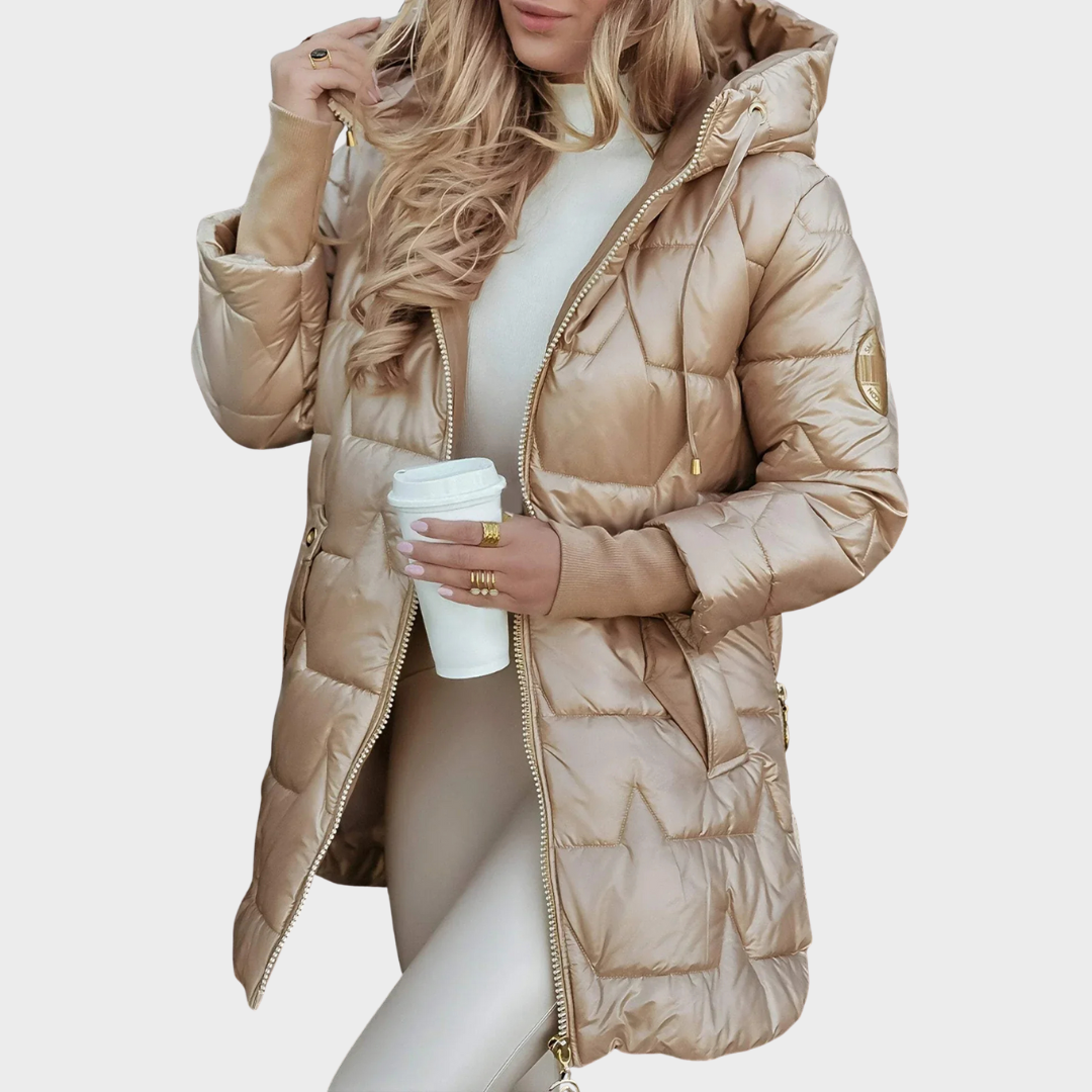 Elara - Abrigo de Invierno Chic con Capucha