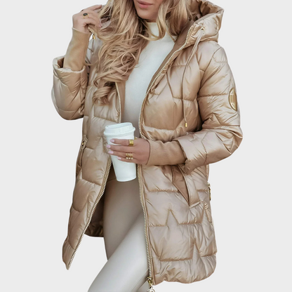 Elara - Abrigo de Invierno Chic con Capucha
