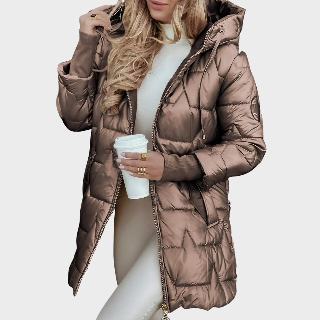 Elara - Abrigo de Invierno Chic con Capucha