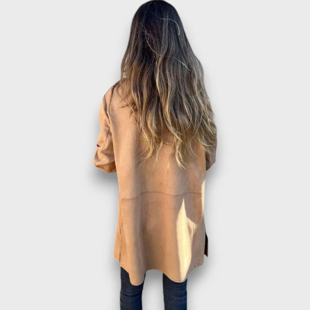 Eloise - Elegante Blazer-Cardigan Camel para Estilo Sofisticado