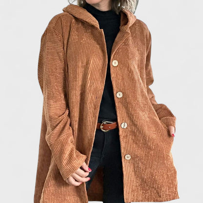 Cordia - Elegante Chaqueta de Terciopelo con Capucha