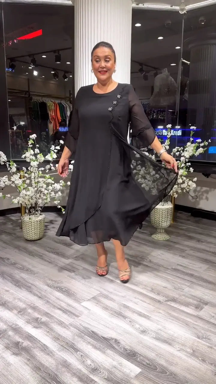 Marzenna | Vestido midi – Susurro de Elegancia