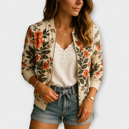 Kaelin - Elegante Bomber Floral para un Estilo Único