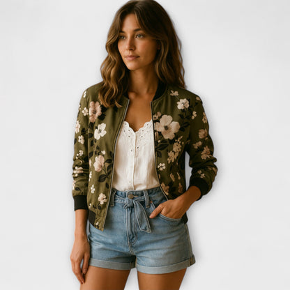 Kaelin - Elegante Bomber Floral para un Estilo Único
