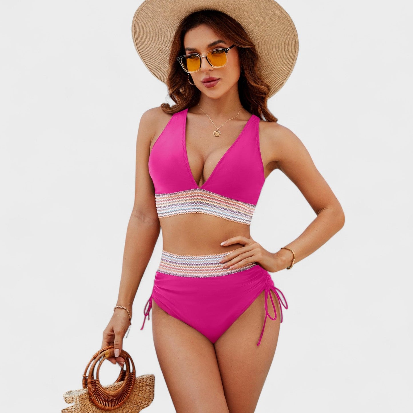 Conjunto de Bikini Estilo Retro Elegante