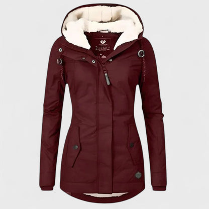 Amélie - Chaqueta Impermeable de Invierno con Capucha