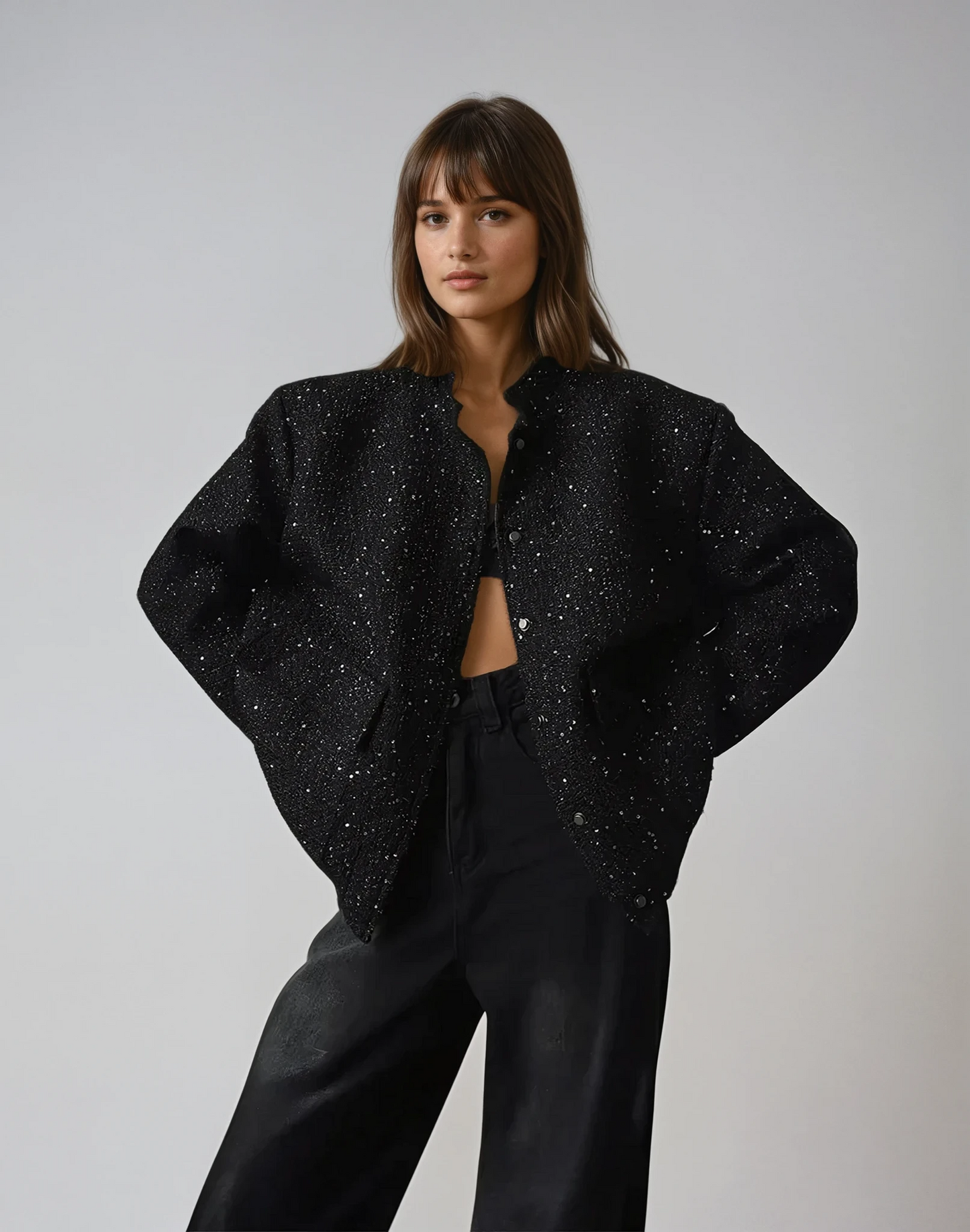 Chaqueta Lumina Brillante con Paillettes Deslumbrantes