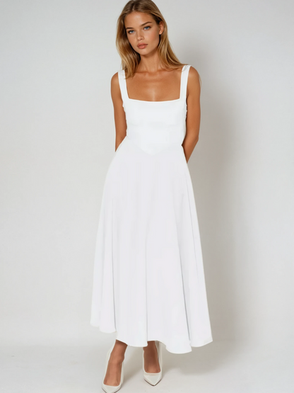 Helena | Vestido largo con escote cuadrado
