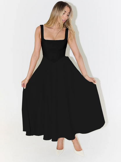 Helena | Vestido largo con escote cuadrado