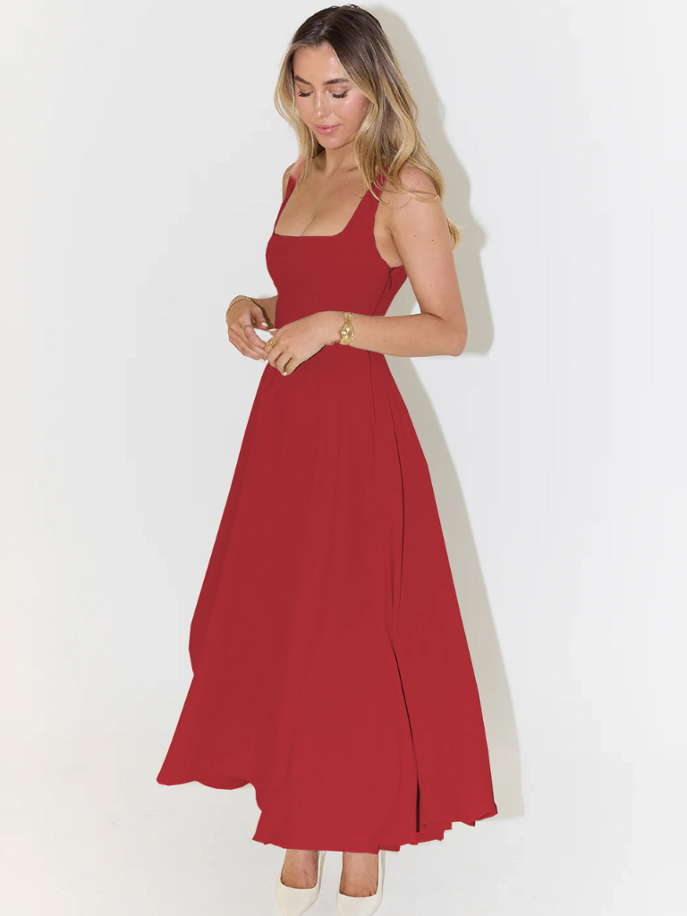 Helena | Vestido largo con escote cuadrado