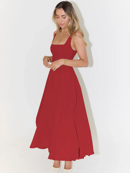 Helena | Vestido largo con escote cuadrado
