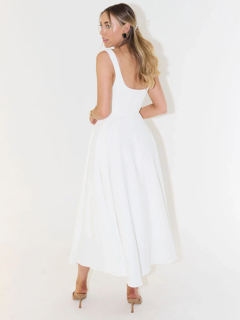 Helena | Vestido largo con escote cuadrado