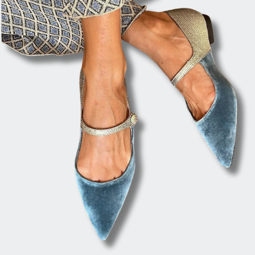 Amélie™ | Ballerines Velours Bijou