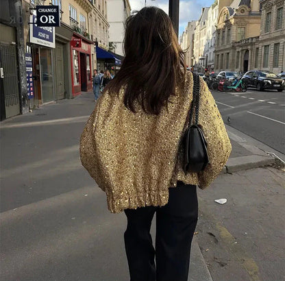 Chaqueta Lumina Brillante con Paillettes Deslumbrantes