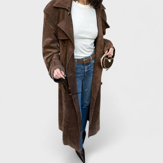 Veronika - Trench Elegante con Cuello Alto para Estilo