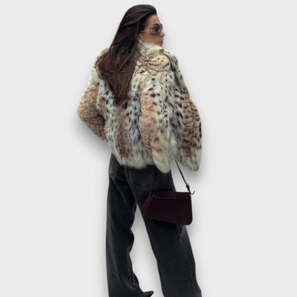 Leoline – Chaqueta Animal Print de Piel Sintética
