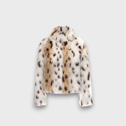 Leoline – Chaqueta Animal Print de Piel Sintética