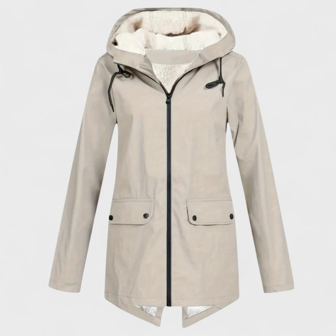 Astrid - Parka Impermeable con Forro Polar Cálido