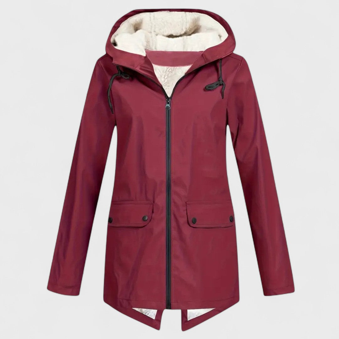 Astrid - Parka Impermeable con Forro Polar Cálido