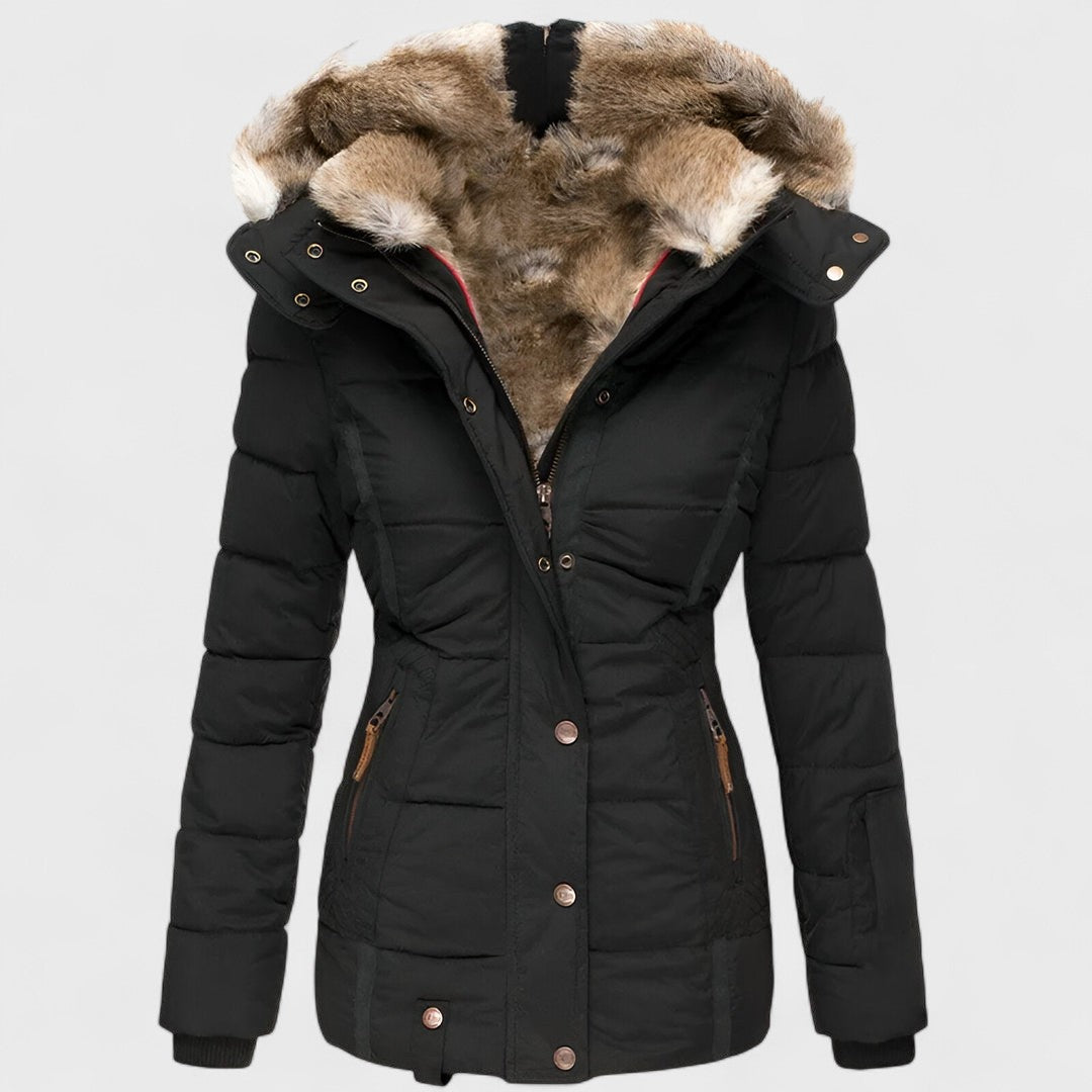 Annamarie - Chaqueta Puffer Ajustada con Capucha Elegante