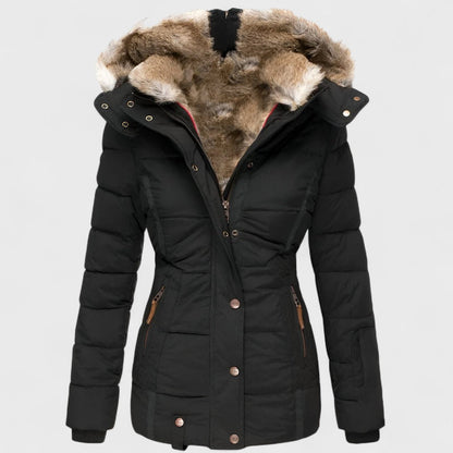 Annamarie - Chaqueta Puffer Ajustada con Capucha Elegante