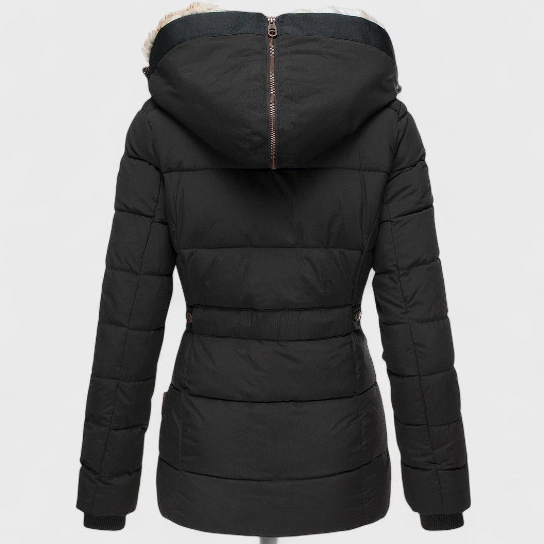 Annamarie - Chaqueta Puffer Ajustada con Capucha Elegante