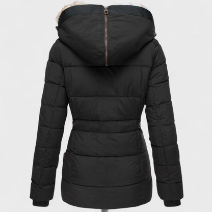 Annamarie - Chaqueta Puffer Ajustada con Capucha Elegante