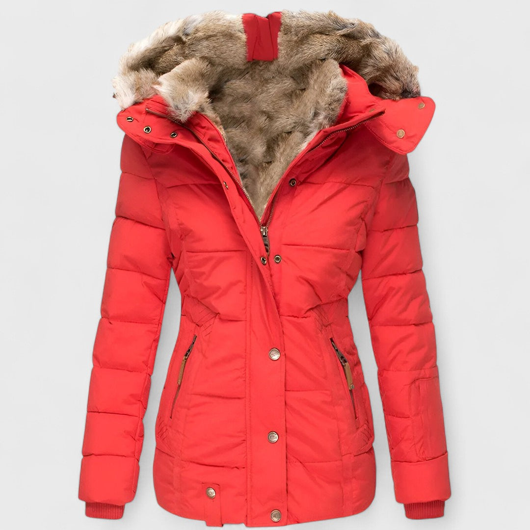 Annamarie - Chaqueta Puffer Ajustada con Capucha Elegante