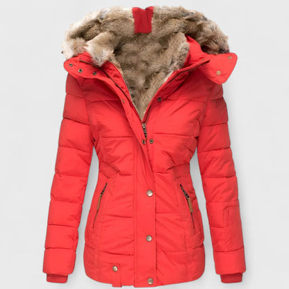 Annamarie - Chaqueta Puffer Ajustada con Capucha Elegante