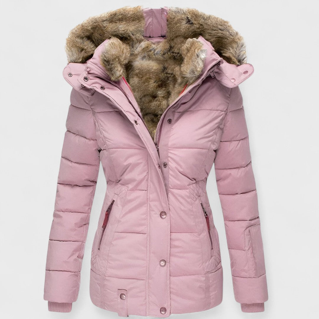 Annamarie - Chaqueta Puffer Ajustada con Capucha Elegante