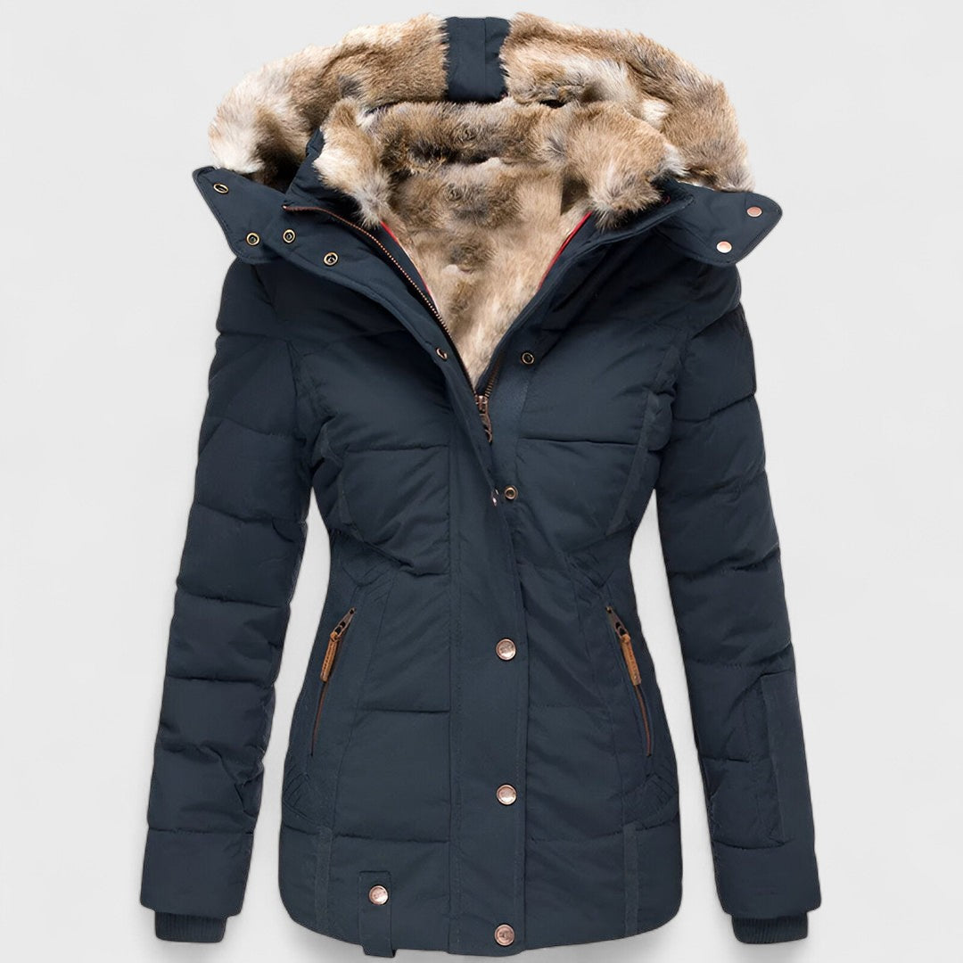 Annamarie - Chaqueta Puffer Ajustada con Capucha Elegante