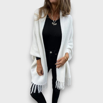 Meliora – Cardigan Elegante con Flecos Chic