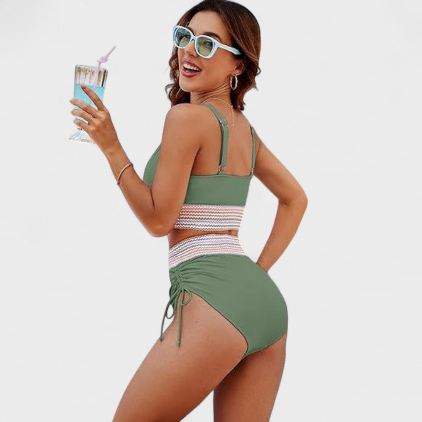 Conjunto de Bikini Estilo Retro Elegante